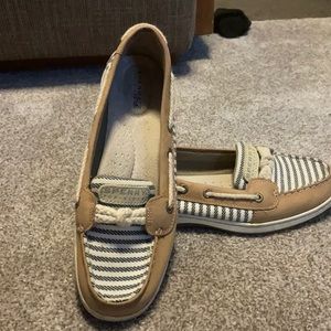 Sperry Cherubfish Linen Nautical Boat Shoes